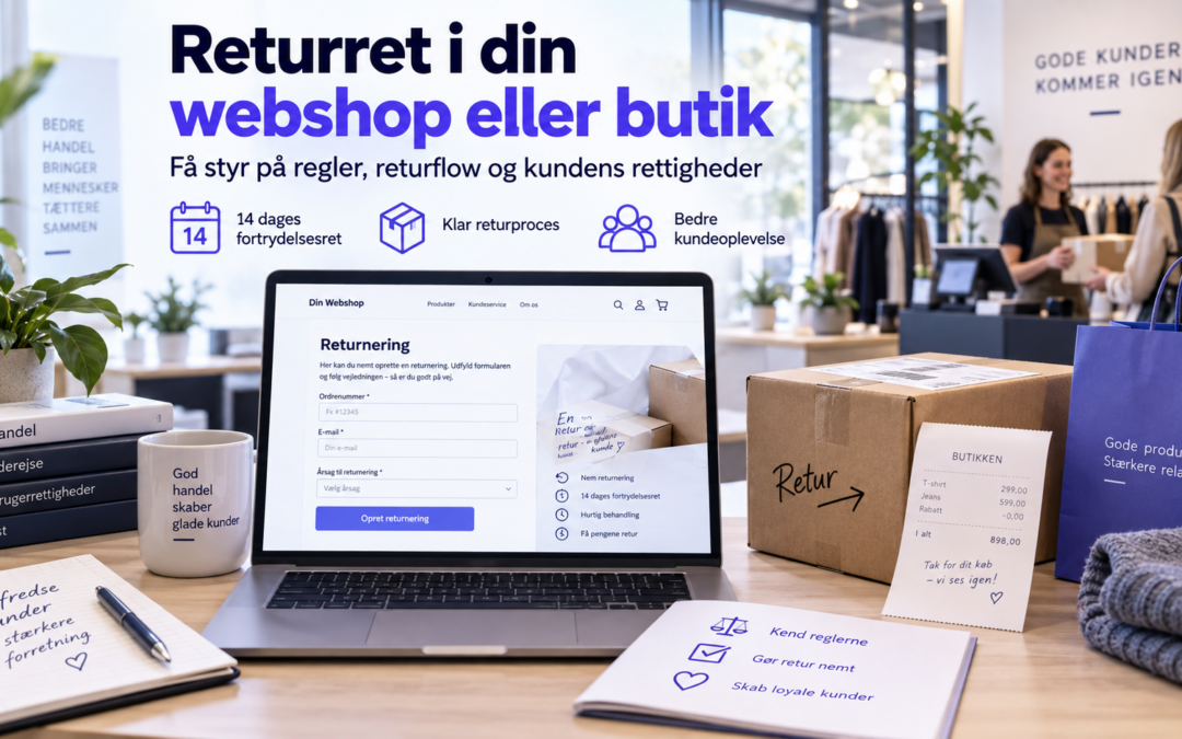 Returret i webshop og fysisk butik med returproces og kundens rettigheder