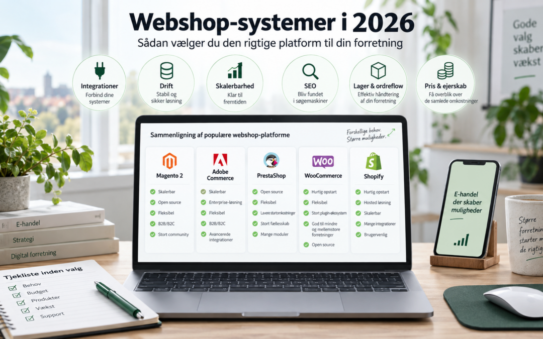 Webshop systemer i 2026 – sådan vælger du den rigtige platform (Shopivers)